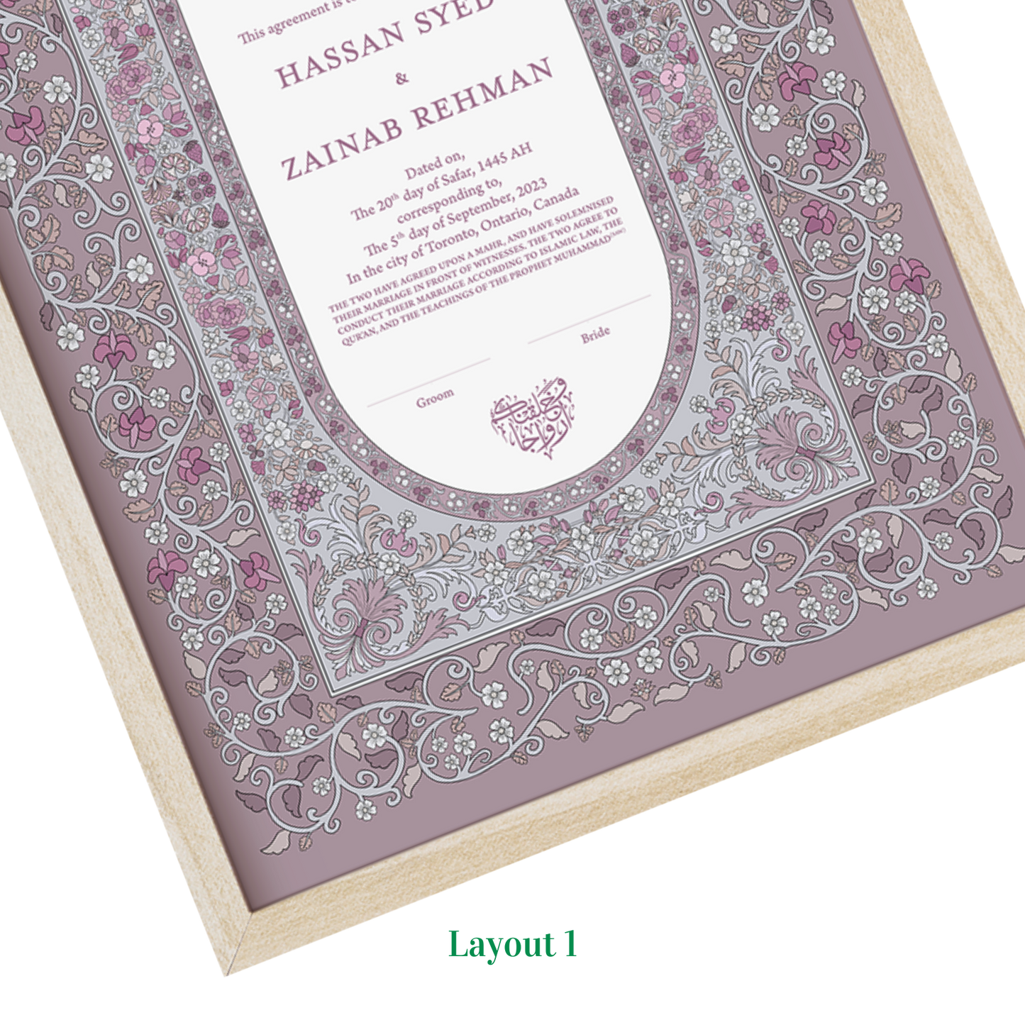 Seasons Nikkah Certificate