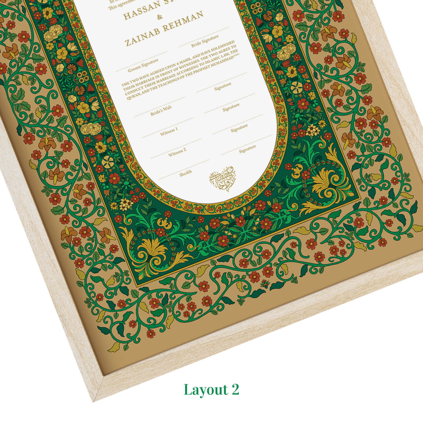 Seasons Nikkah Certificate