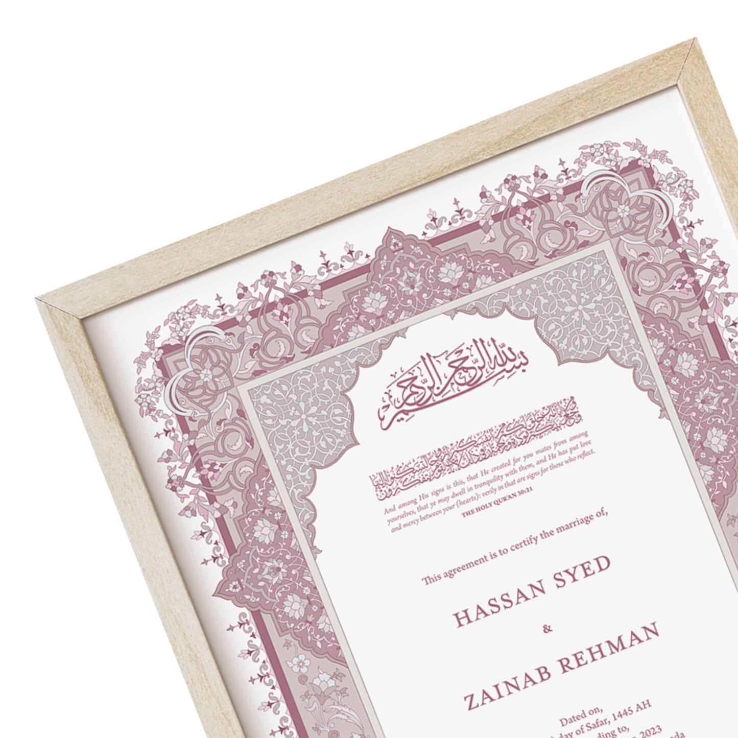Luxury Nikkah Certificate