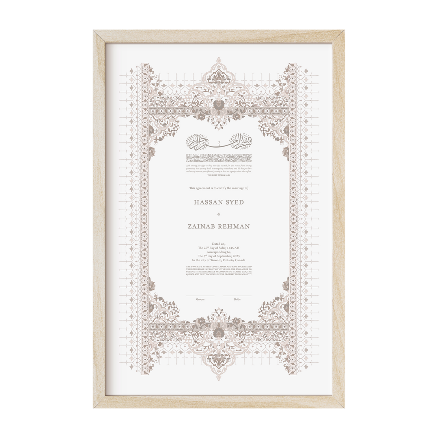 Ottoman Nikkah Certificate