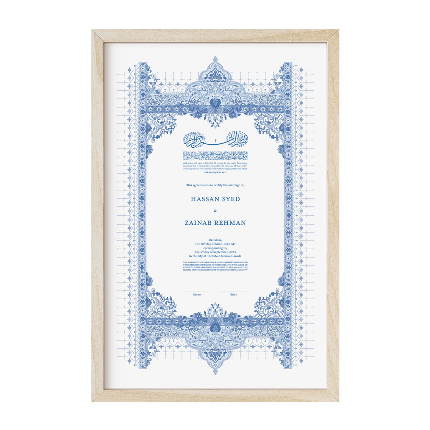 Ottoman Nikkah Certificate