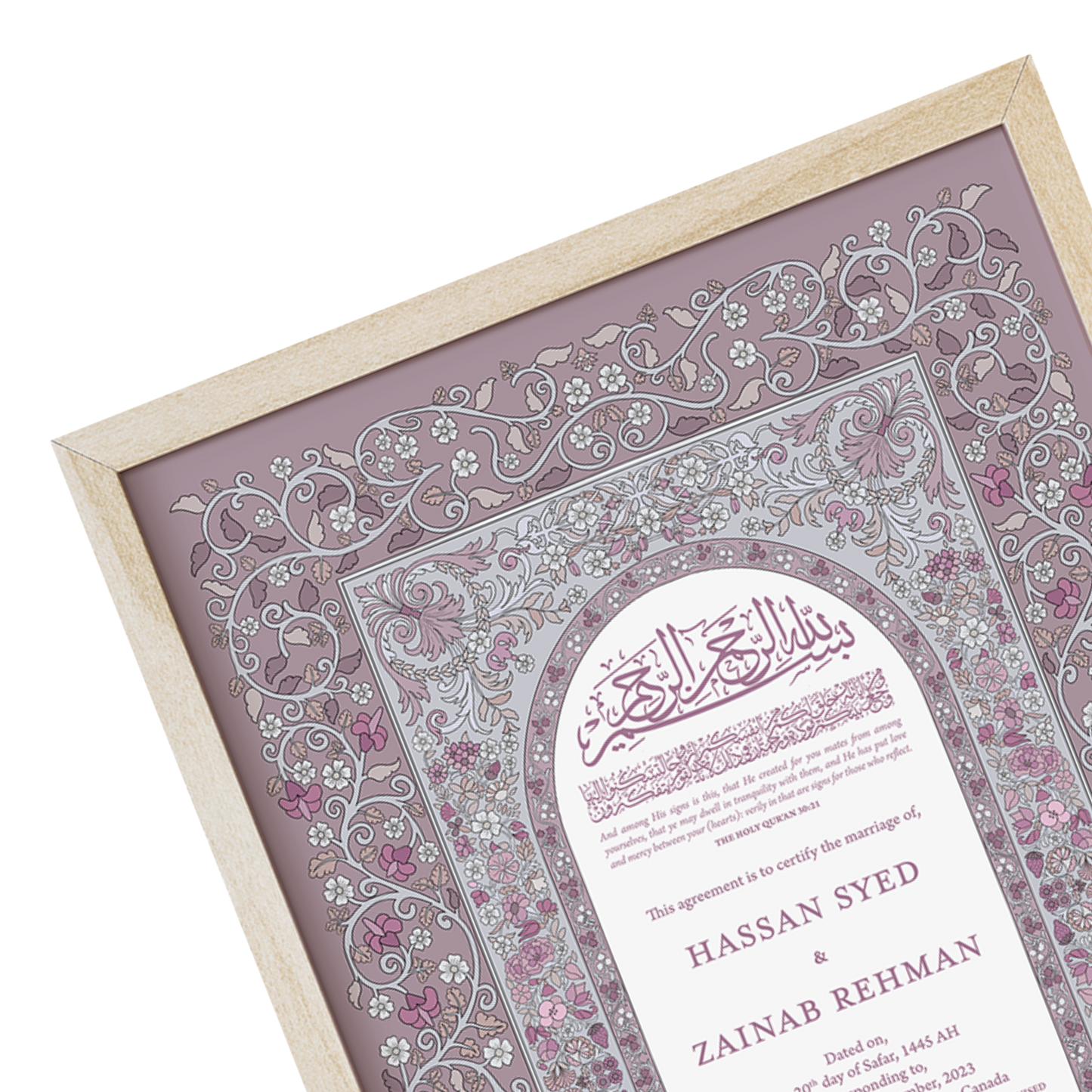 Seasons Nikkah Certificate