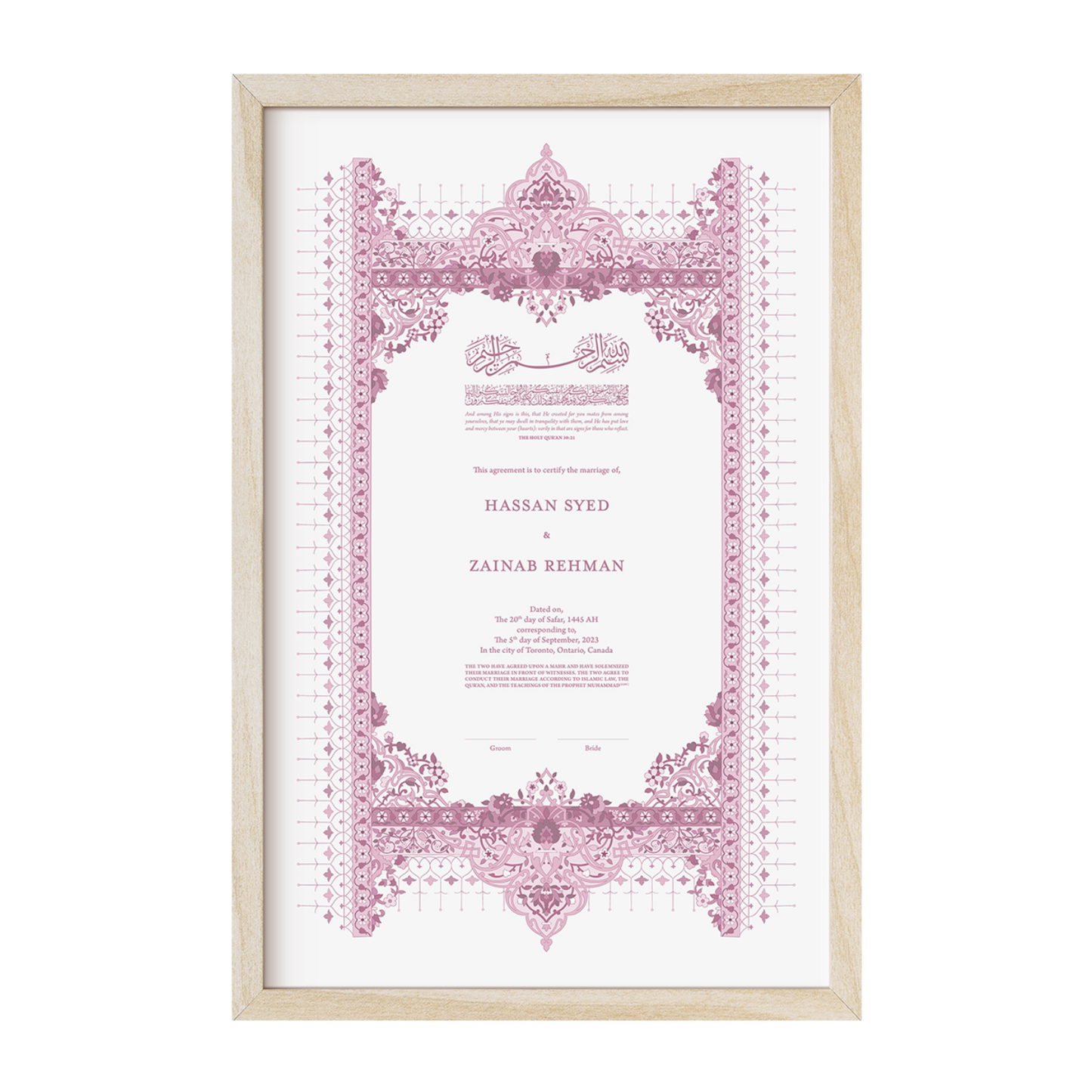 Ottoman Nikkah Certificate