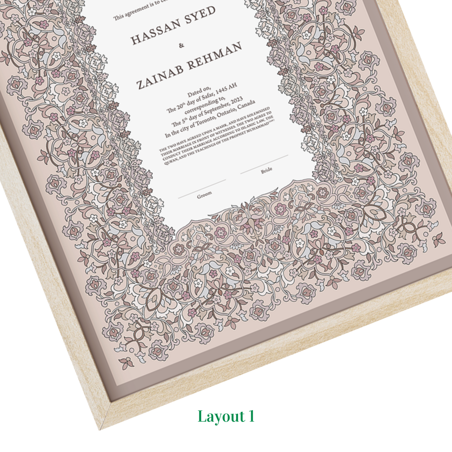 Medieval Nikkah Certificate
