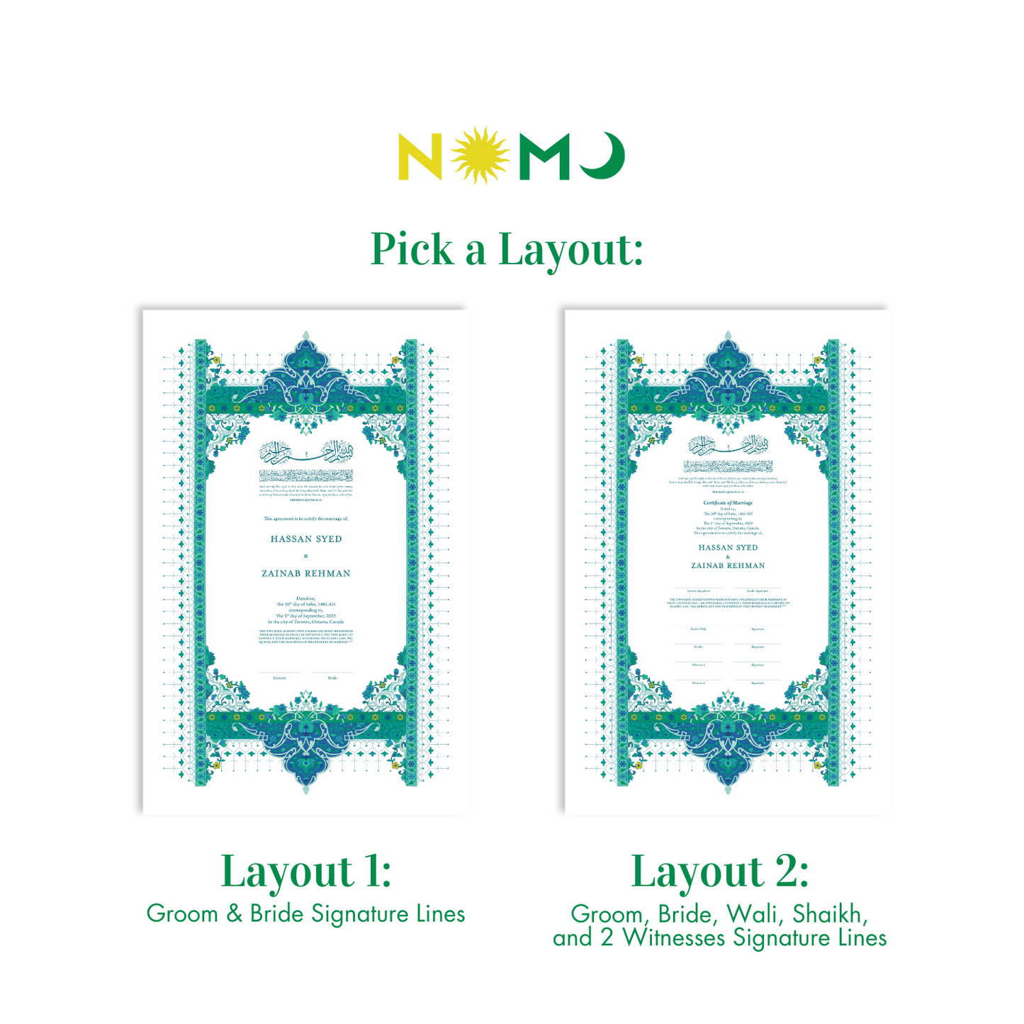 Ottoman Nikkah Certificate