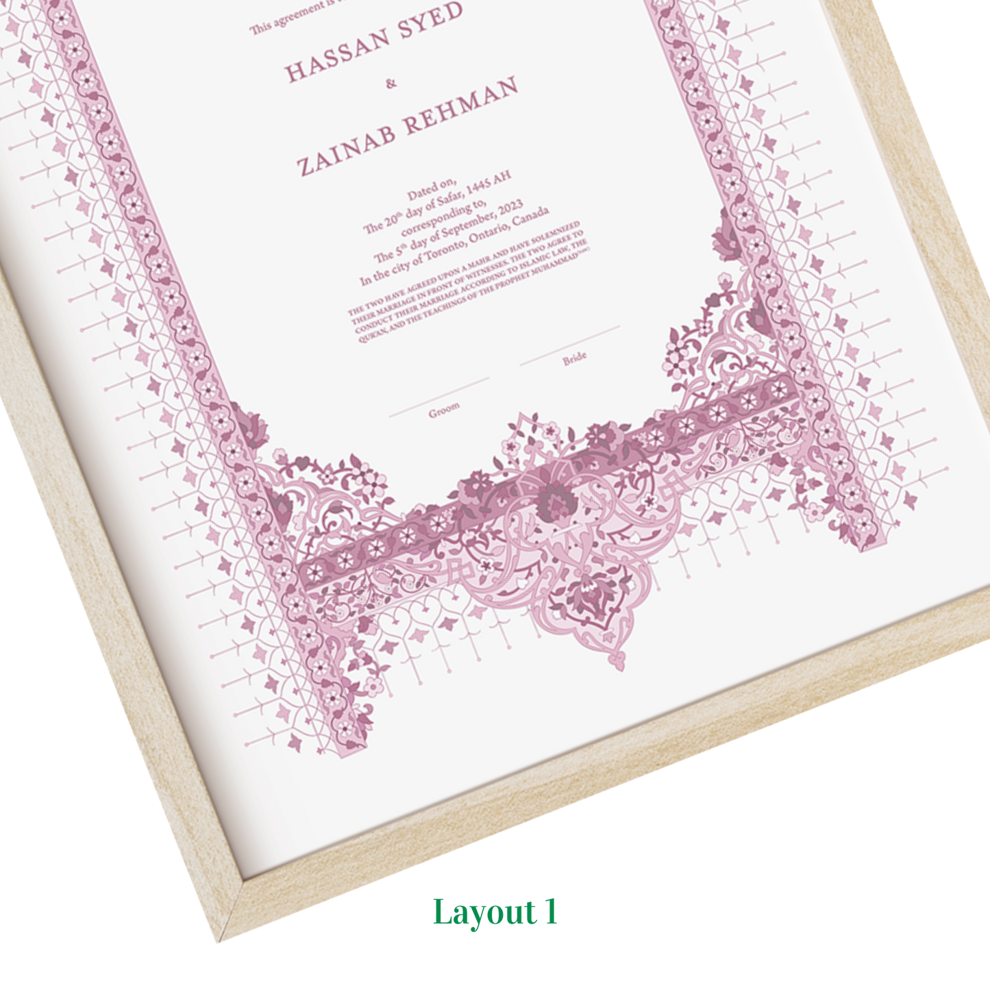 Ottoman Nikkah Certificate