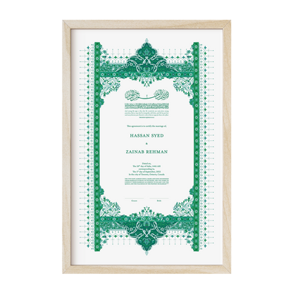 Ottoman Nikkah Certificate
